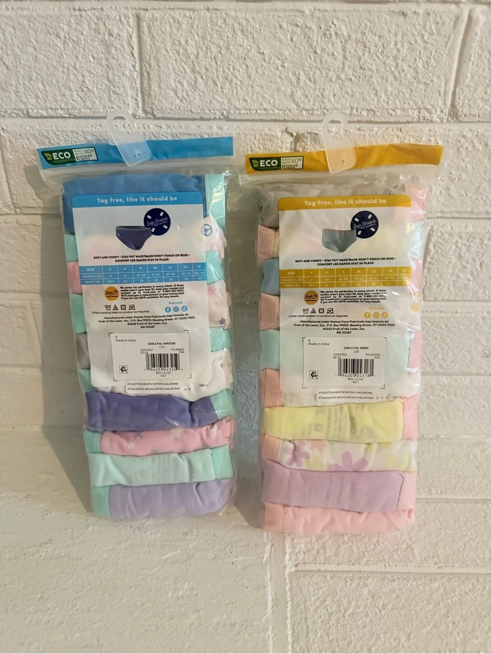 20 Pair Of Girls Panties 10 Hipsters & 10 Briefs
